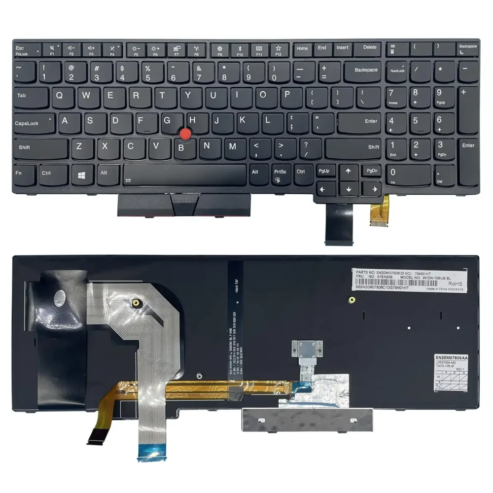 Keyboard Lenovo ThinkPad T570 US Black Frame With Backlit - Image 3