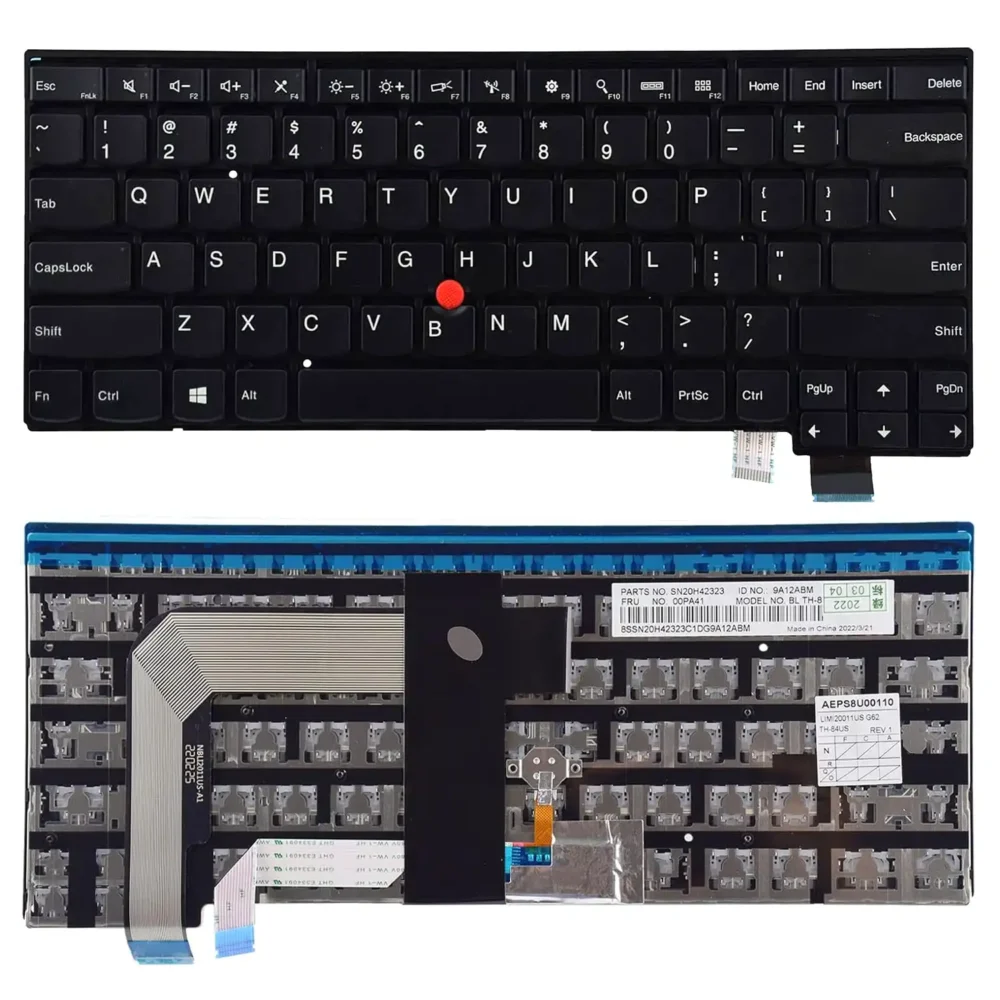 Keyboard Lenovo ThinkPad T460s US Black Frame With Pointer & Without Backlit - Image 3