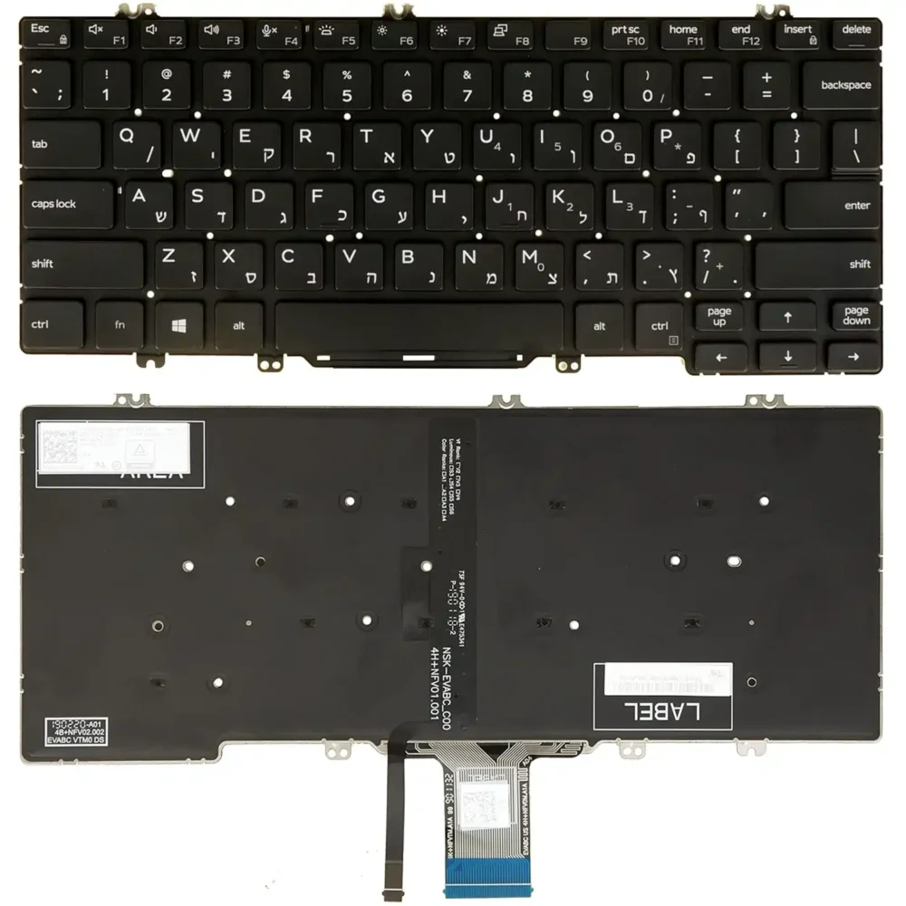 Keyboard Dell Latitude 5310 US Black Without Frame & With Backlit - Image 3