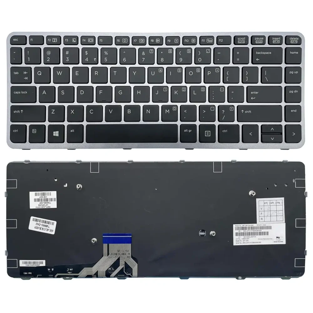 Keyboard HP EliteBook Folio 1040 G1 US Silver Frame - Image 3