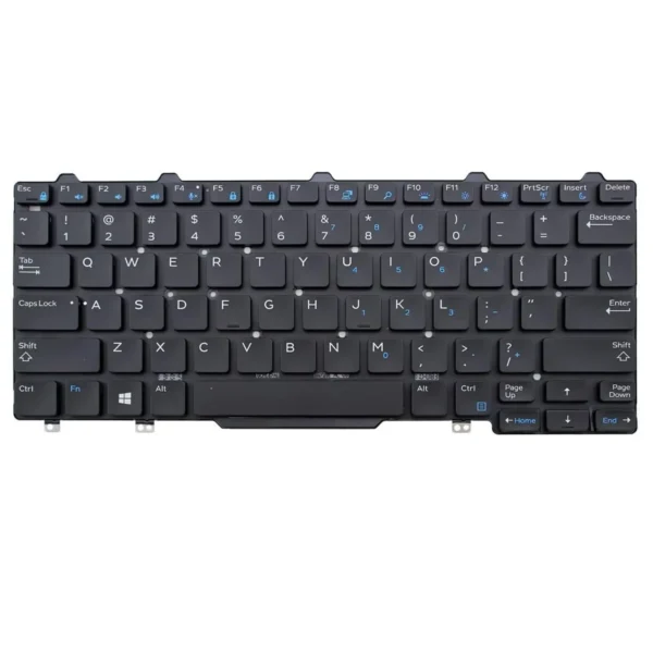 Keyboard Dell Latitude E7250 US Black Without Frame & With Backlit
