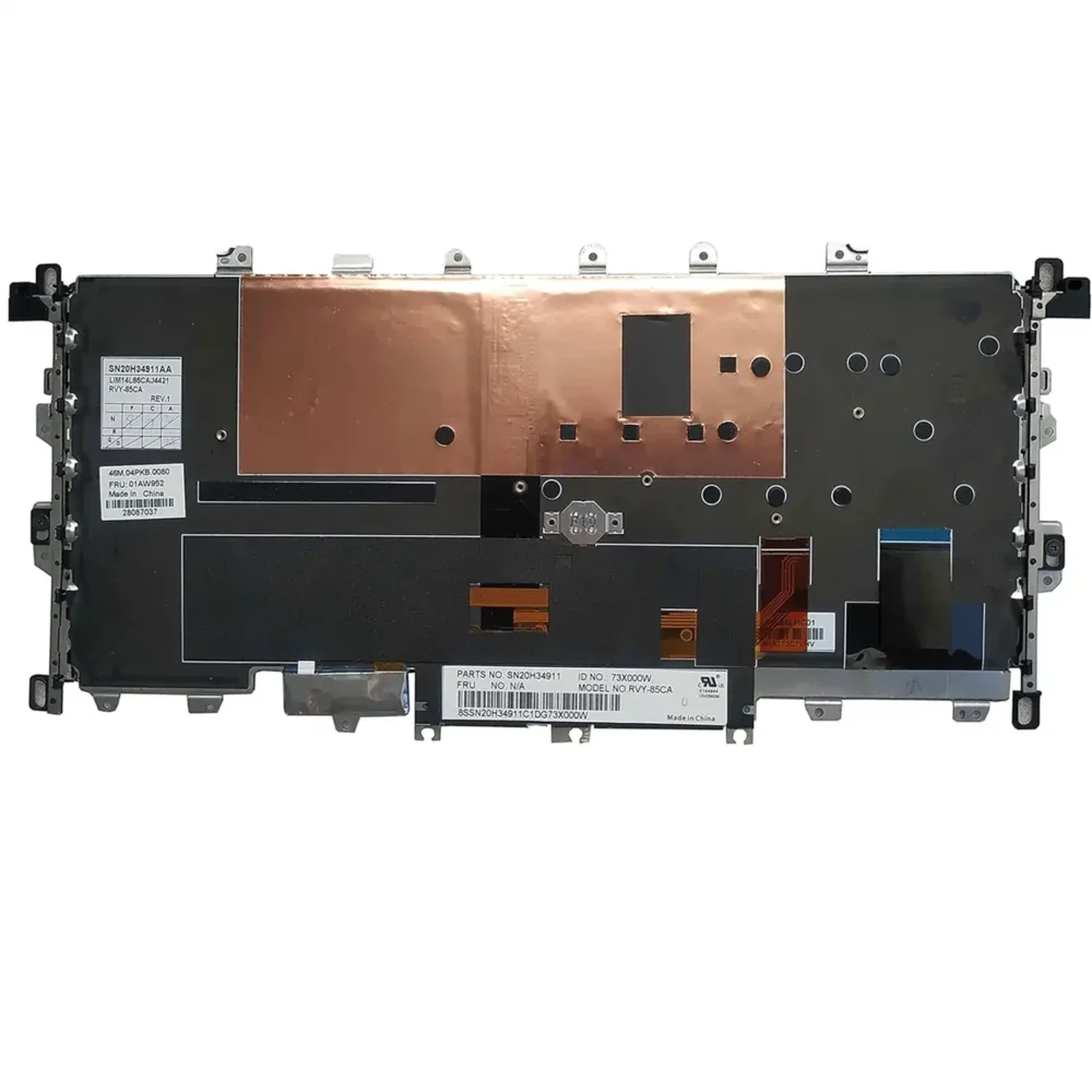 Keyboard Lenovo Yoga X1 2nd Gen UK Black Without Frame With Pointer & Backlit 2017 - Image 2