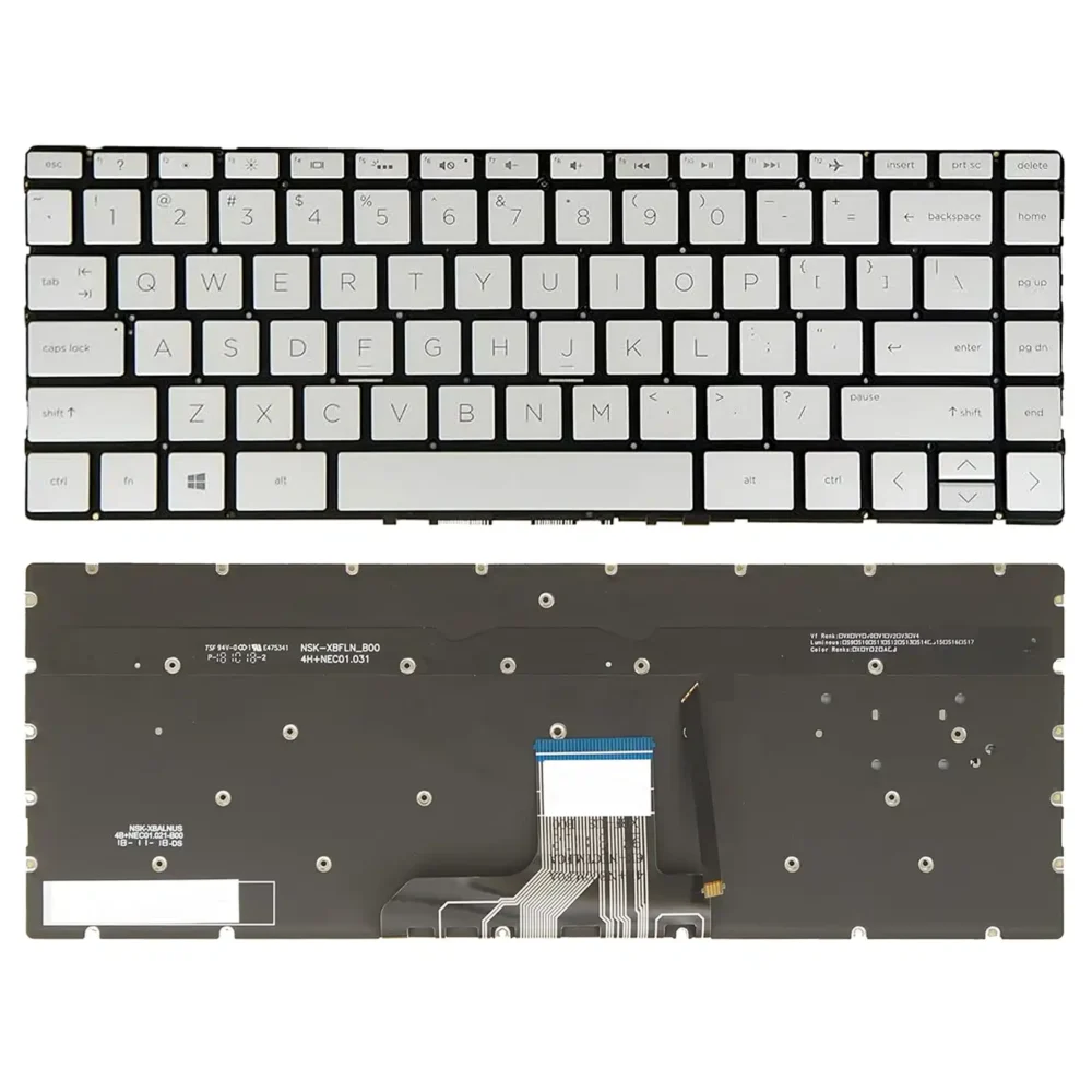 Keyboard HP Spectre X360 15-AP US Silver Without Frame & With Backlit - Image 3