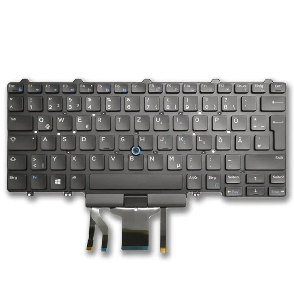 Keyboard Dell Latitude E7450 UK Black Without Frame With Pointer & Backlit