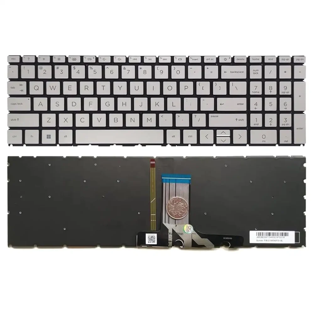 Keyboard HP Pavilion 15-EG US Silver Without Frame & With Backlit - Image 3