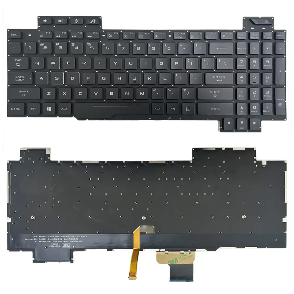 Keyboard ASUS GL703GM US Black Without Frame & With Backlit - Image 3