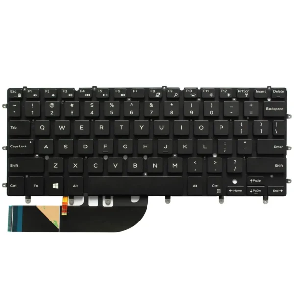 Keyboard Dell XPS 13 9350 US Black Without Frame & With Backlit