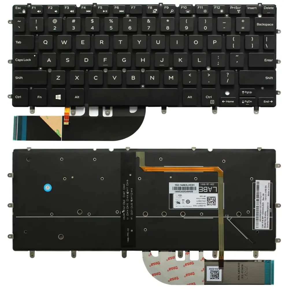 Keyboard Dell XPS 13 9350 US Black Without Frame & With Backlit - Image 3