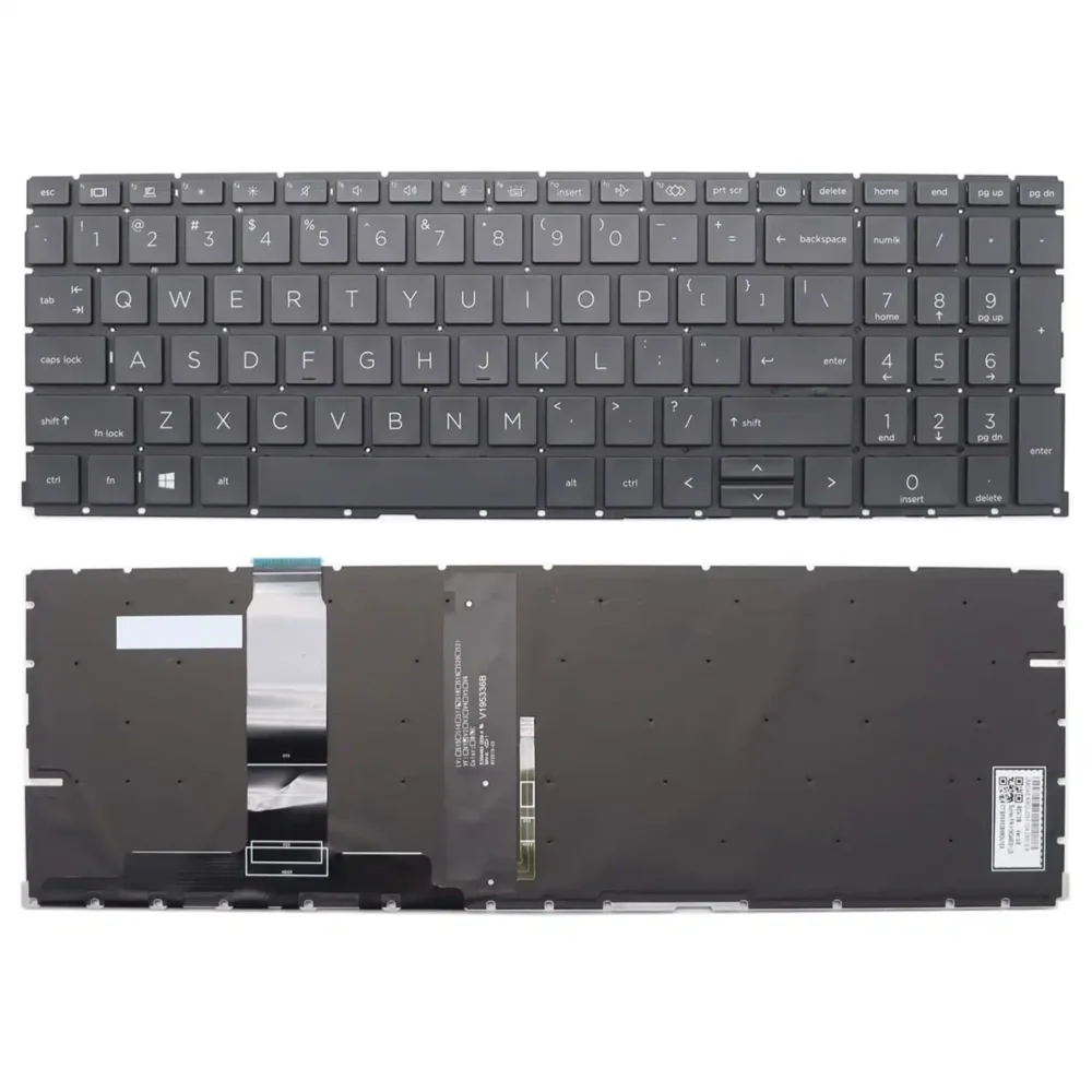 Keyboard HP ProBook 450 G8 US Black Without Frame & With Backlit - Image 3