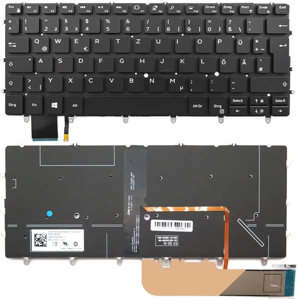 Keyboard Dell XPS 13 9530 UK Black Without Frame & With Backlit - Image 3