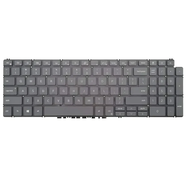 Keyboard Dell Inspiron 5593 US Grey Without Frame & With Backlit