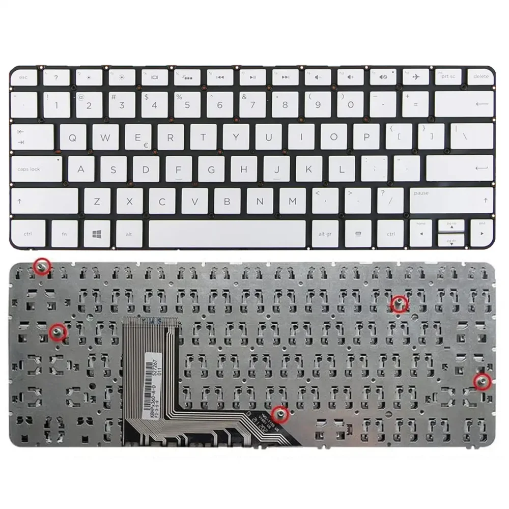 Keyboard HP Spectre 13 4000 US Silver Without Frame & Backlit - Image 3