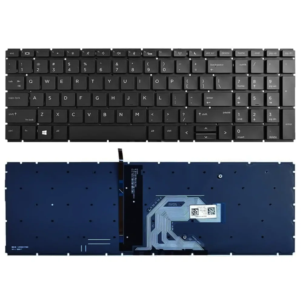 Keyboard HP ProBook 450 G6 US Black Without Frame & With Backlit - Image 3