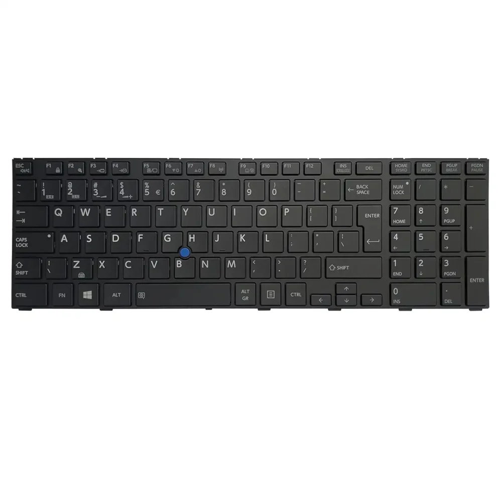 Keyboard Toshiba Tecra A50-A US Black Frame With Pointer