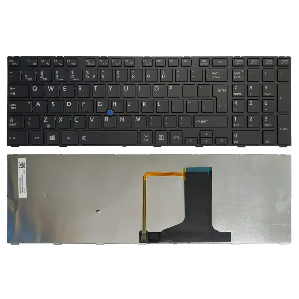 Keyboard Toshiba Tecra A50-A US Black Frame With Pointer - Image 3