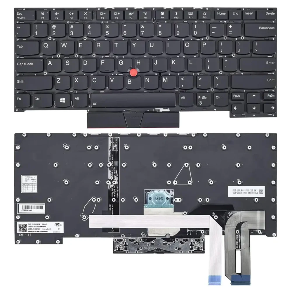 Keyboard Lenovo ThinkPad T490s US Black Frame With Pointer & Backlit - Image 3