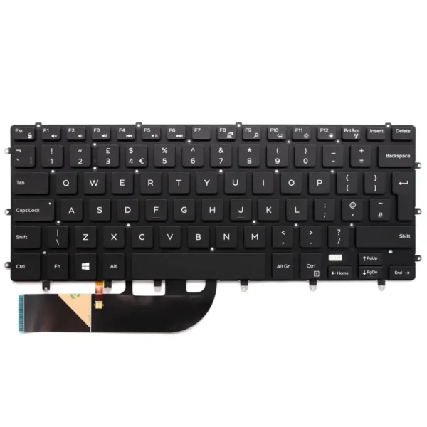 Keyboard Dell XPS 15 9550 UK Black Without Frame & With Backlit