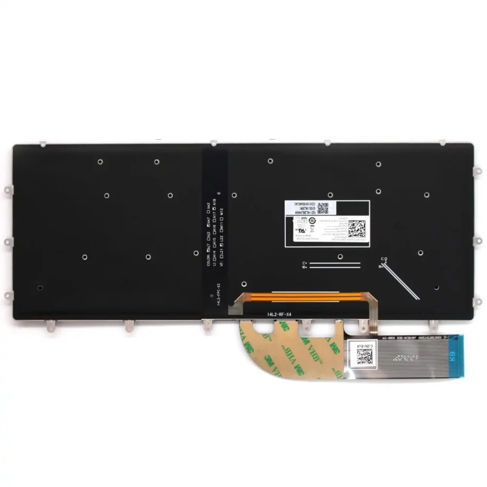 Keyboard Dell XPS 15 9550 UK Black Without Frame & With Backlit - Image 2