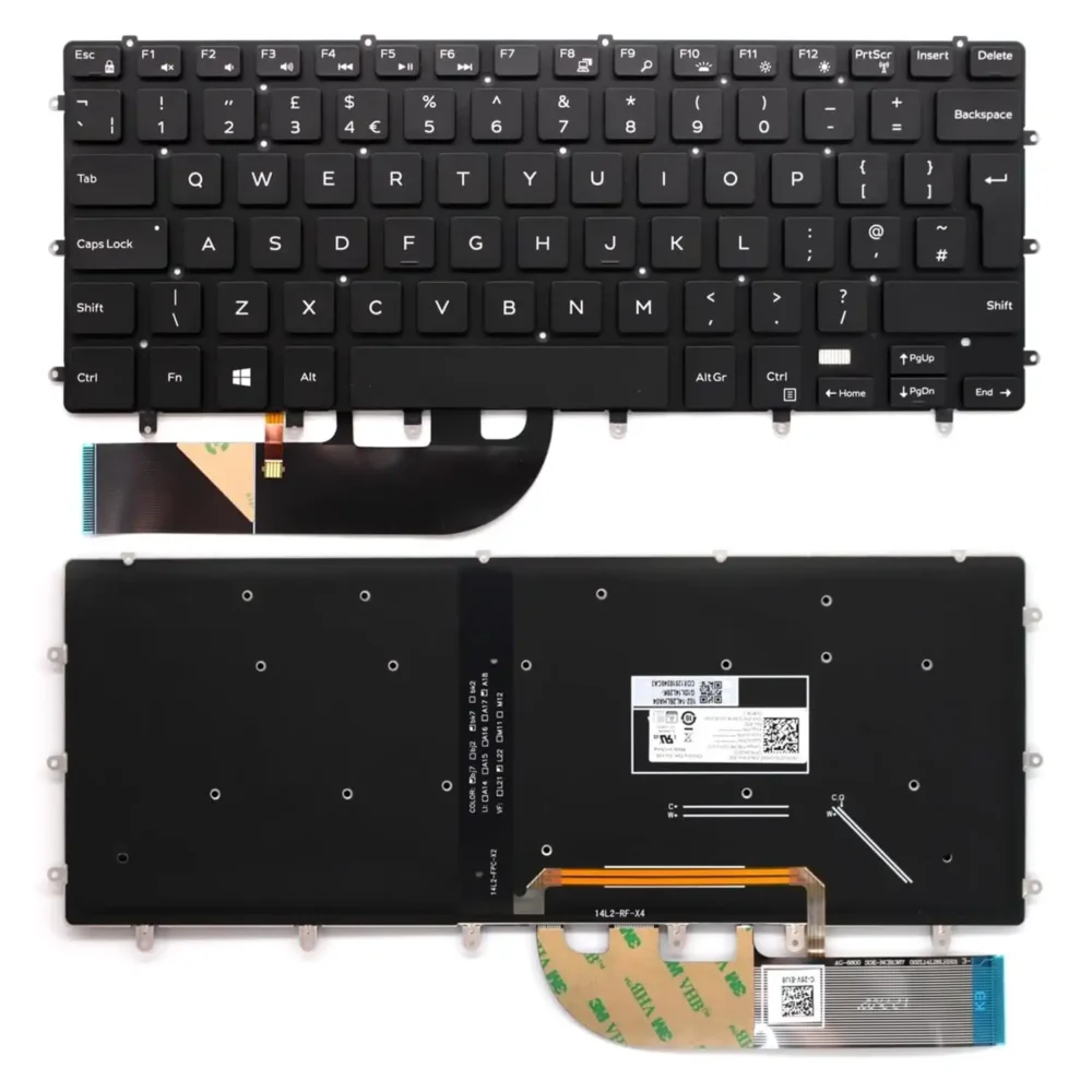 Keyboard Dell XPS 15 9550 UK Black Without Frame & With Backlit - Image 3