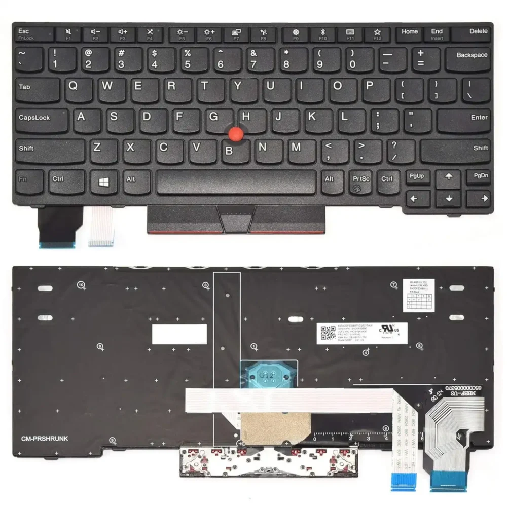 Keyboard Lenovo ThinkPad X390 Yoga US Black Without Frame With Pointer & Backlit - Image 3