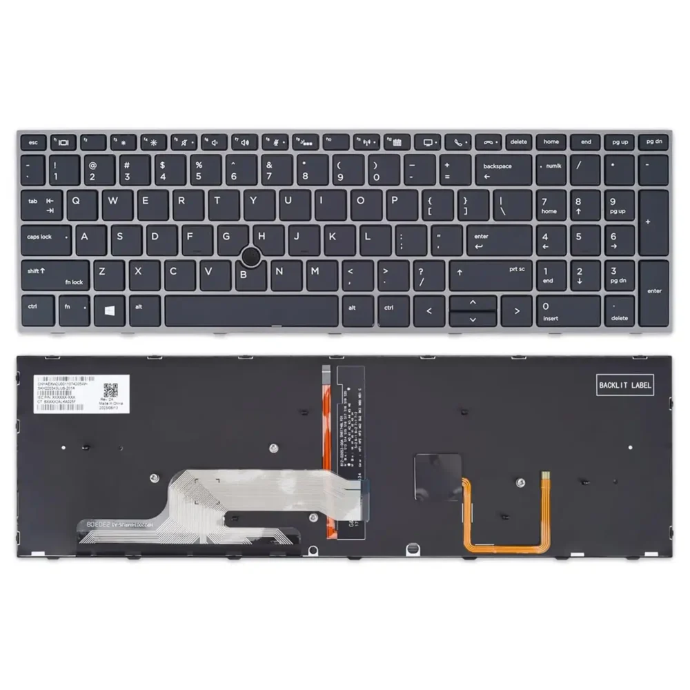 Keyboard HP Zbook 15 G5 US Black Frame With Pointer & Backlit - Image 3