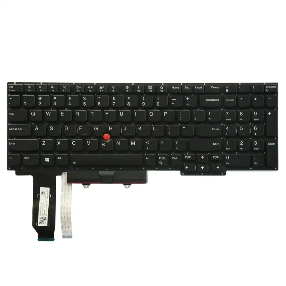 Keyboard Lenovo ThinkPad E15 2nd Gen US Black Without Frame With Pointer & Backlit