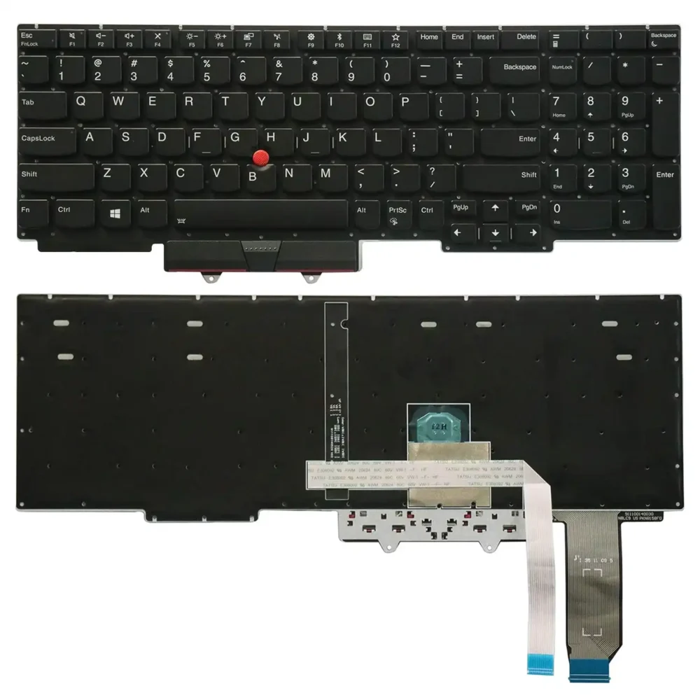 Keyboard Lenovo ThinkPad E15 2nd Gen US Black Without Frame With Pointer & Backlit - Image 3