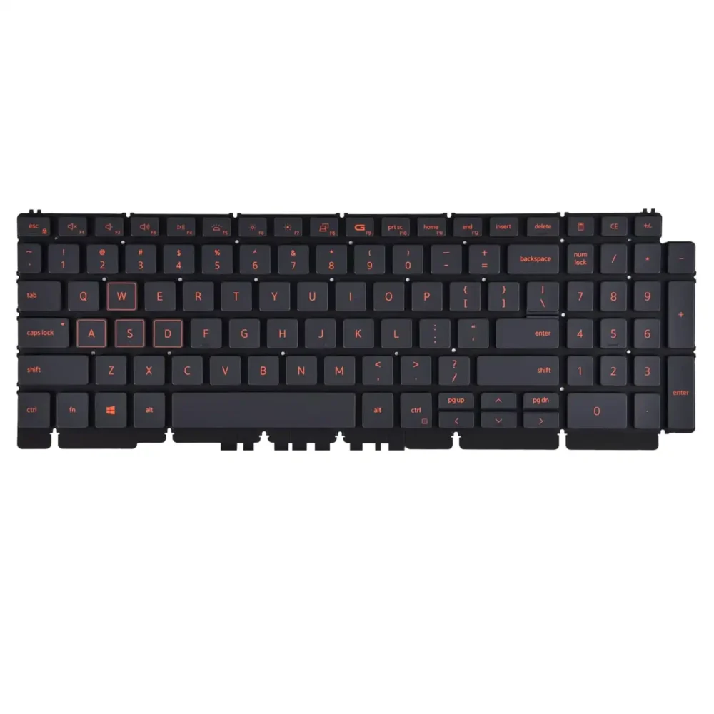 Keyboard Dell G15 5510 US Grey Without Frame & With Backlit