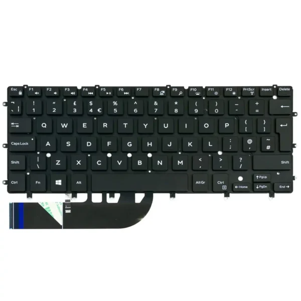 Keyboard Dell XPS 13 9350 UK Black Without Frame & With Backlit