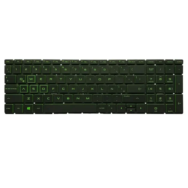 Keyboard HP Pavilion Gaming 16-A US Black Without Frame & With Green Backlit