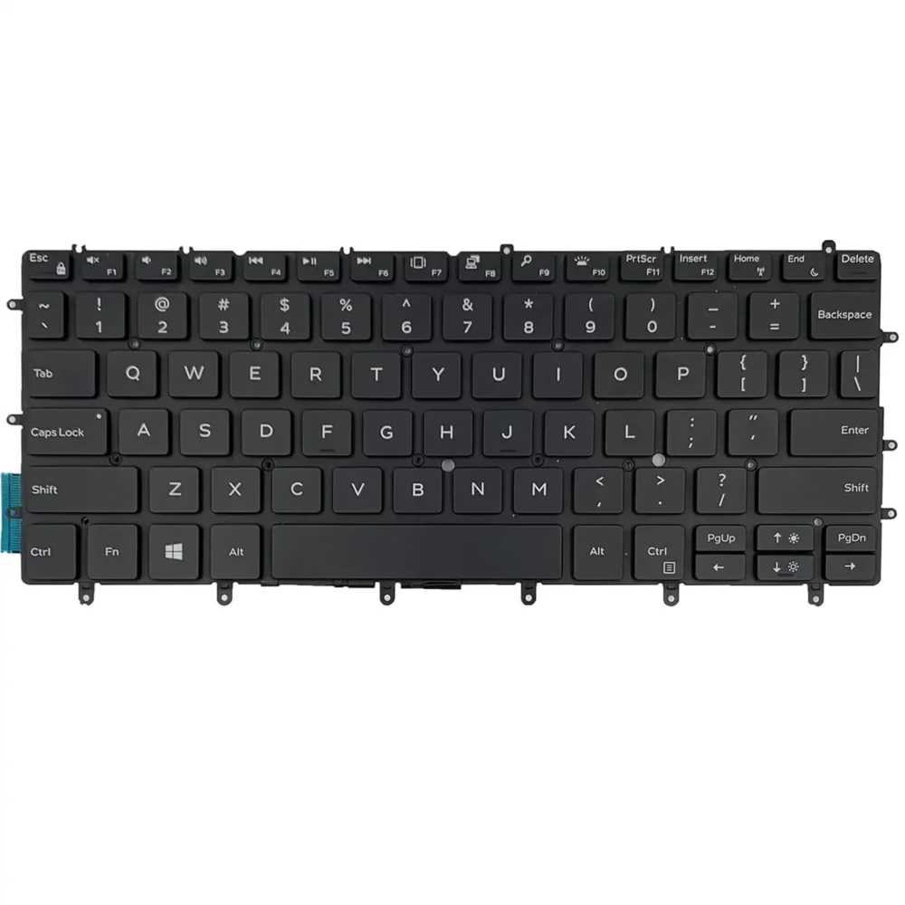 Keyboard Dell XPS 13 9370 US Black Without Frame & With Backlit