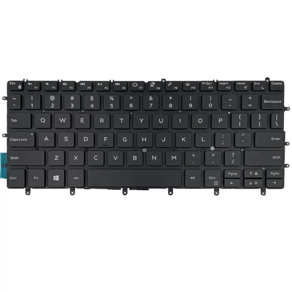 Keyboard Dell XPS 13 9370 US Black Without Frame & With Backlit