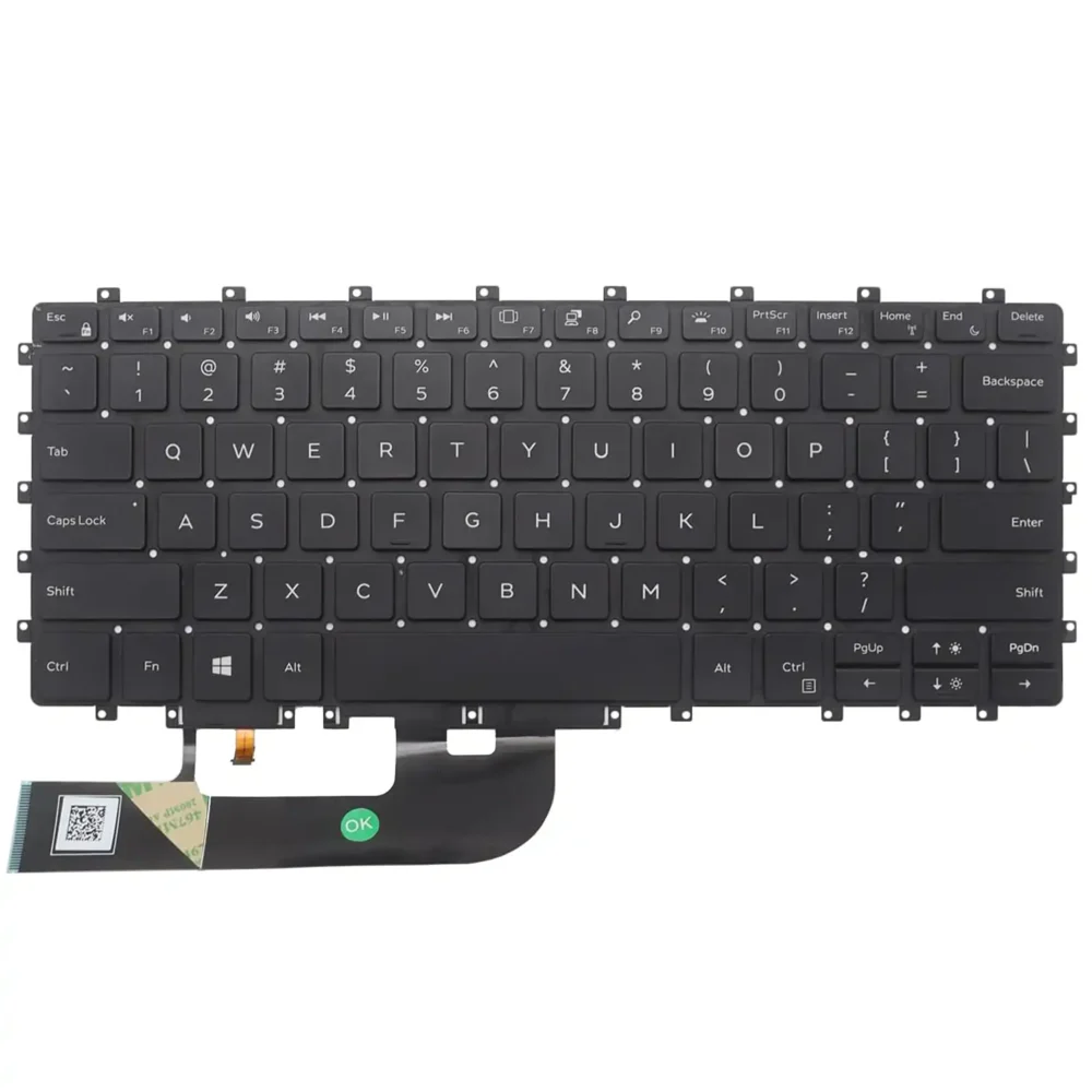 Keyboard Dell XPS 15 9575 US Black Without Frame & With Backlit