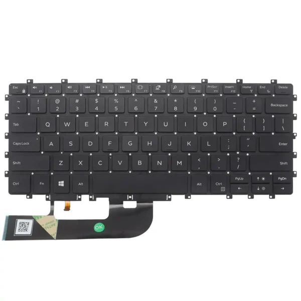 Keyboard Dell XPS 15 9575 US Black Without Frame & With Backlit