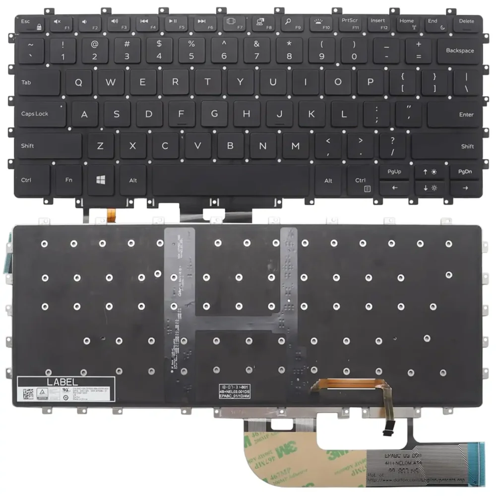 Keyboard Dell XPS 15 9575 US Black Without Frame & With Backlit - Image 3
