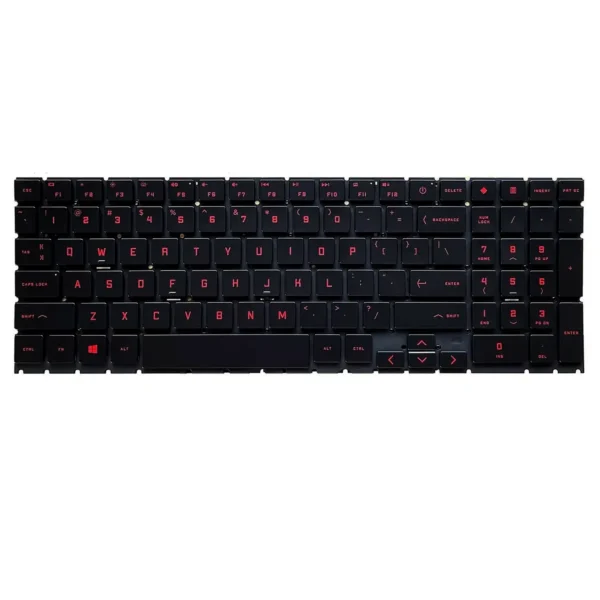 Keyboard HP OMEN 15-EN US Black Without Frame With Red Backlit & Numeric Layout