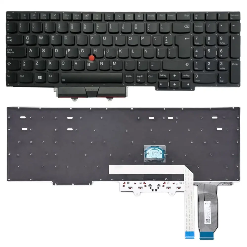 Keyboard Lenovo ThinkPad E15 2nd Gen UK Black Without Frame With Pointer & Without Backlit - Image 3