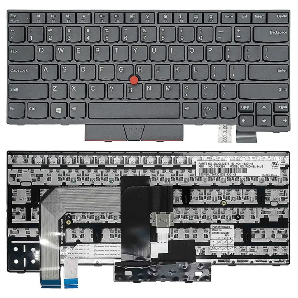 Keyboard Lenovo ThinkPad T480s US Black Frame With Pointer & Backlit - Image 3