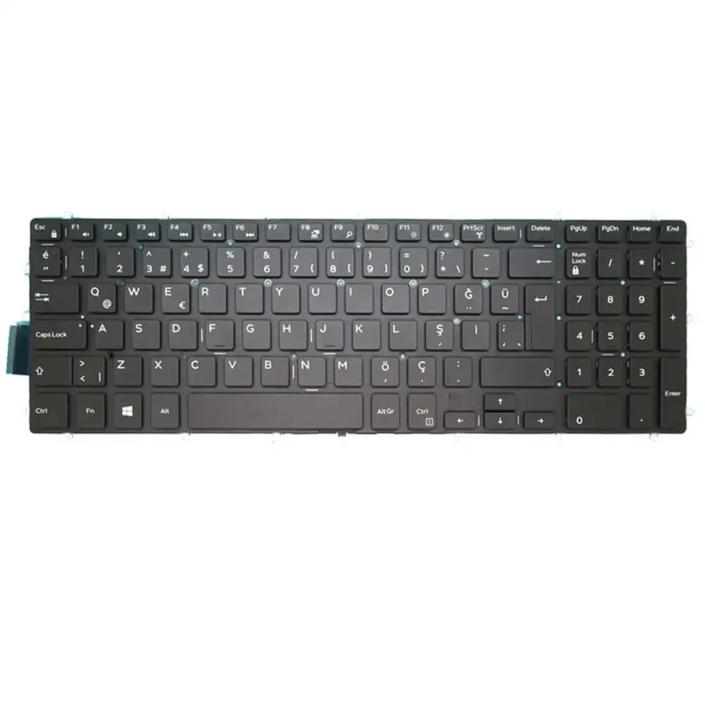 Keyboard Dell Inspiron 5567 UK Black Without Frame With Backlit