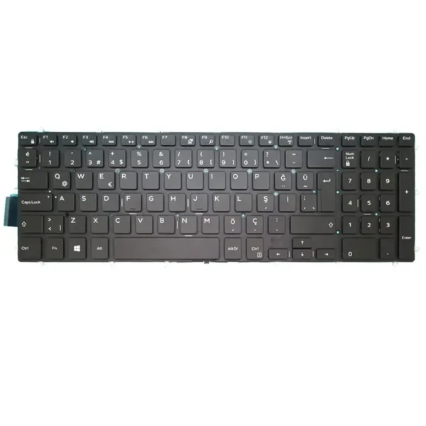 Keyboard Dell Inspiron 5567 UK Black Without Frame With Backlit