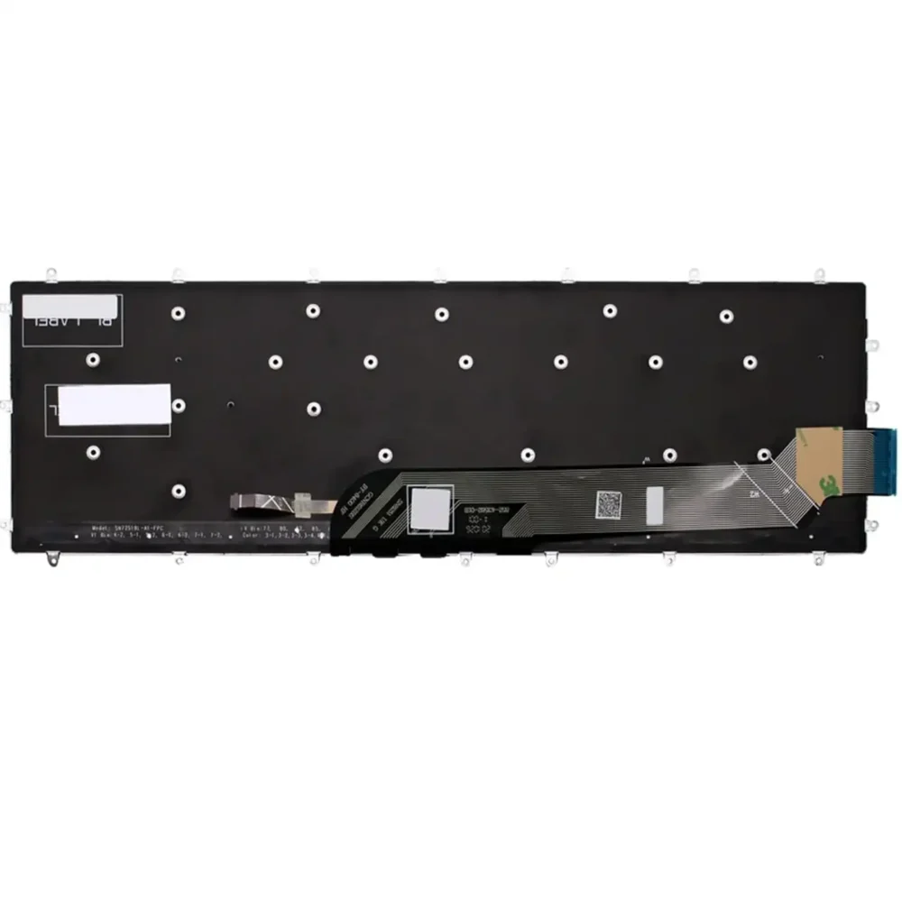 Keyboard Dell Inspiron 5567 UK Black Without Frame With Backlit - Image 2