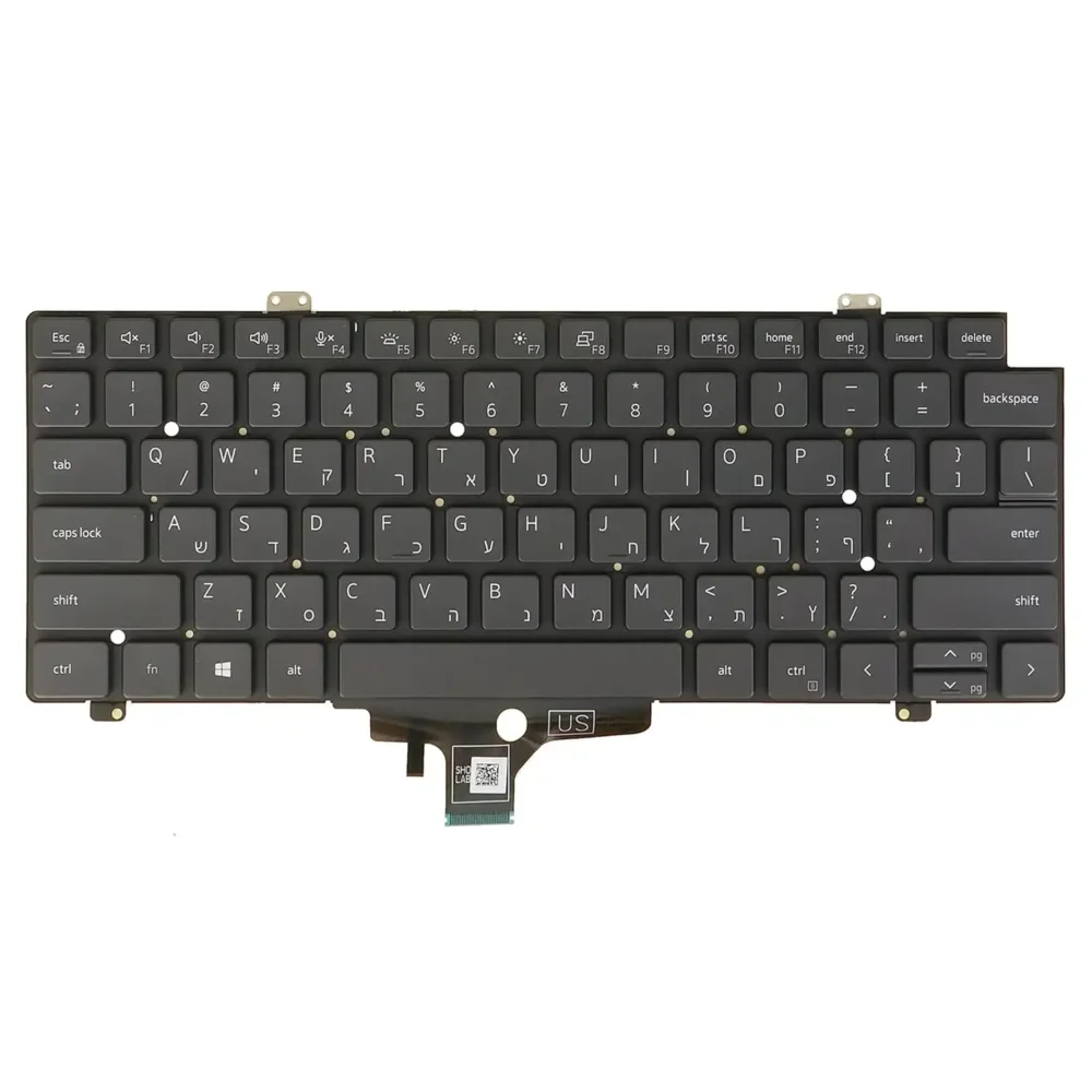 Keyboard Dell Latitude 7420 US Black Without Frame & With Backlit