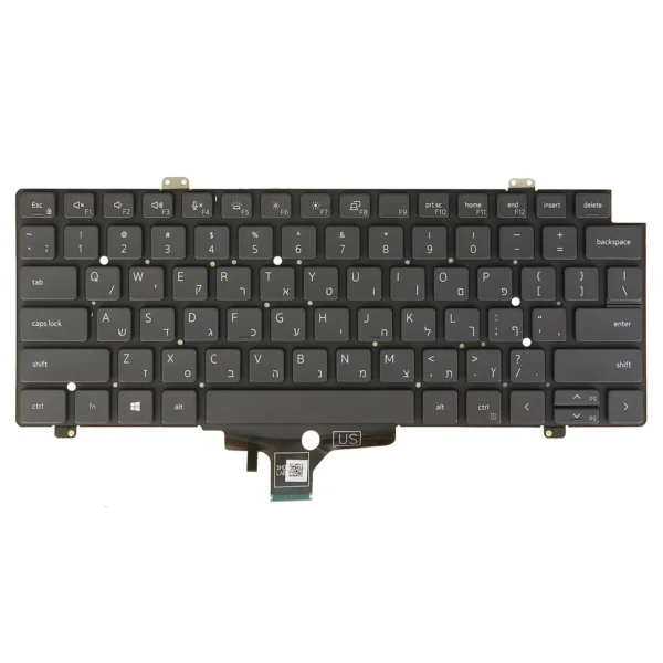 Keyboard Dell Latitude 7420 US Black Without Frame & With Backlit