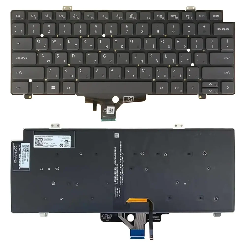 Keyboard Dell Latitude 7420 US Black Without Frame & With Backlit - Image 3
