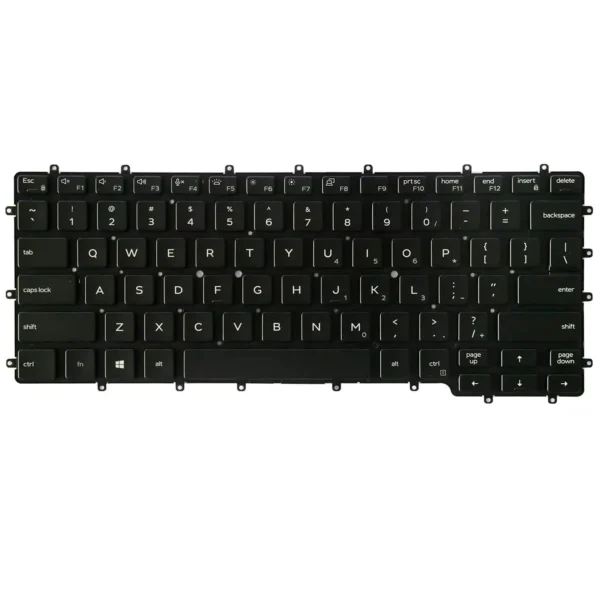 Keyboard Dell Latitude 7400 2-in-1 US Black Without Frame & With Backlit