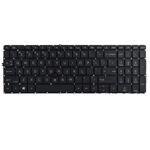 Keyboard HP EliteBook 850 G7 UK Black Without Frame With Pointer & Backlit
