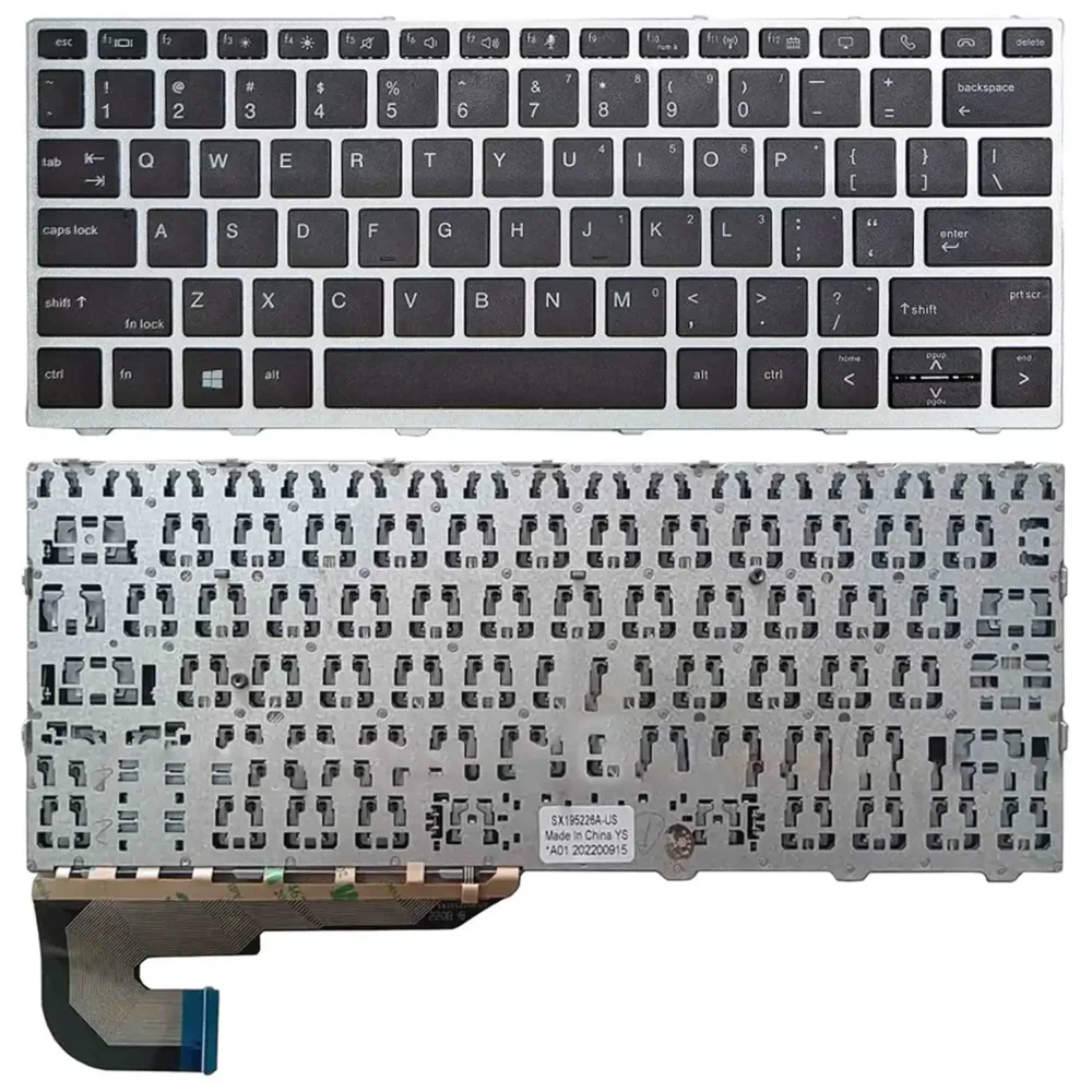Keyboard HP EliteBook 830 G5 US Silver Frame With Pointer & Backlit - Image 3