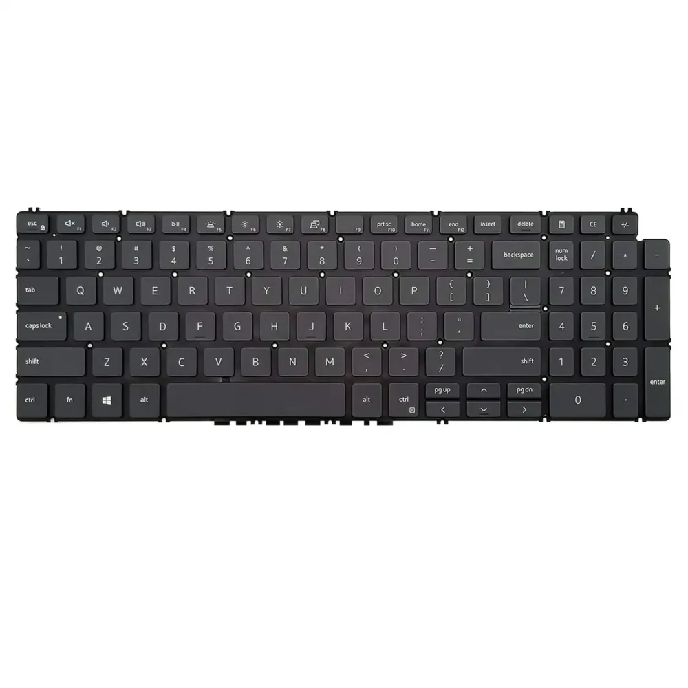 Keyboard Dell Inspiron 5593 US Black Without Frame & Backlit