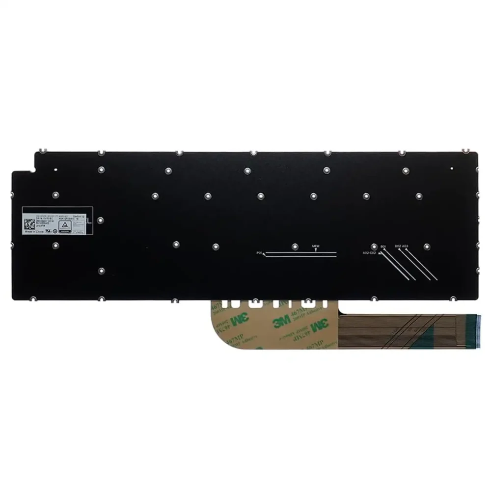 Keyboard Dell Inspiron 5593 US Black Without Frame & Backlit - Image 2
