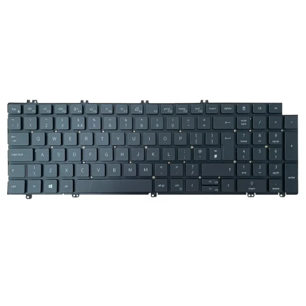 Keyboard Dell Latitude 5520 UK Black Without Frame & With Backlit